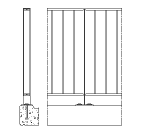 Lamelhekken producttekening: 1AL-OS-L-T-X-X