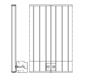 Lamelhekken producttekening: 1ST-VH-L-T-X-X