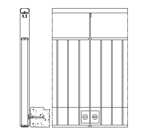 Lamelhekken producttekening: 2AL-VH-L-T-AL-X