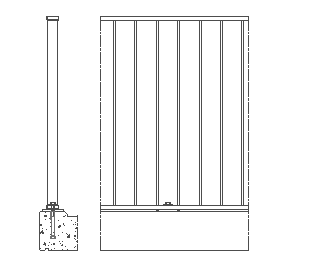 Lamelhekken producttekening: 1ST-OS-L-X-X-X